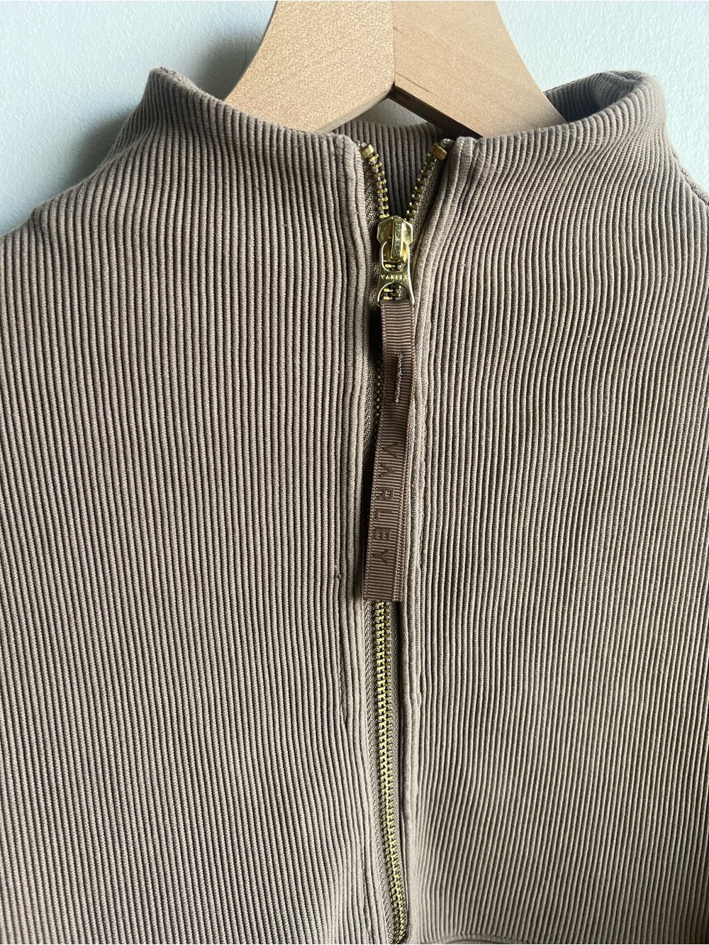 Women's Varley Half-Zip Pullover Sweater - Taupe - Picture 3 of 6